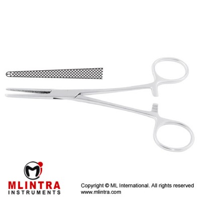 Lovelace Haemostatic Forceps Straight - Cross Serrated - 1 x 2 Teeth Stainless Steel, 16 cm - 6 1/4"